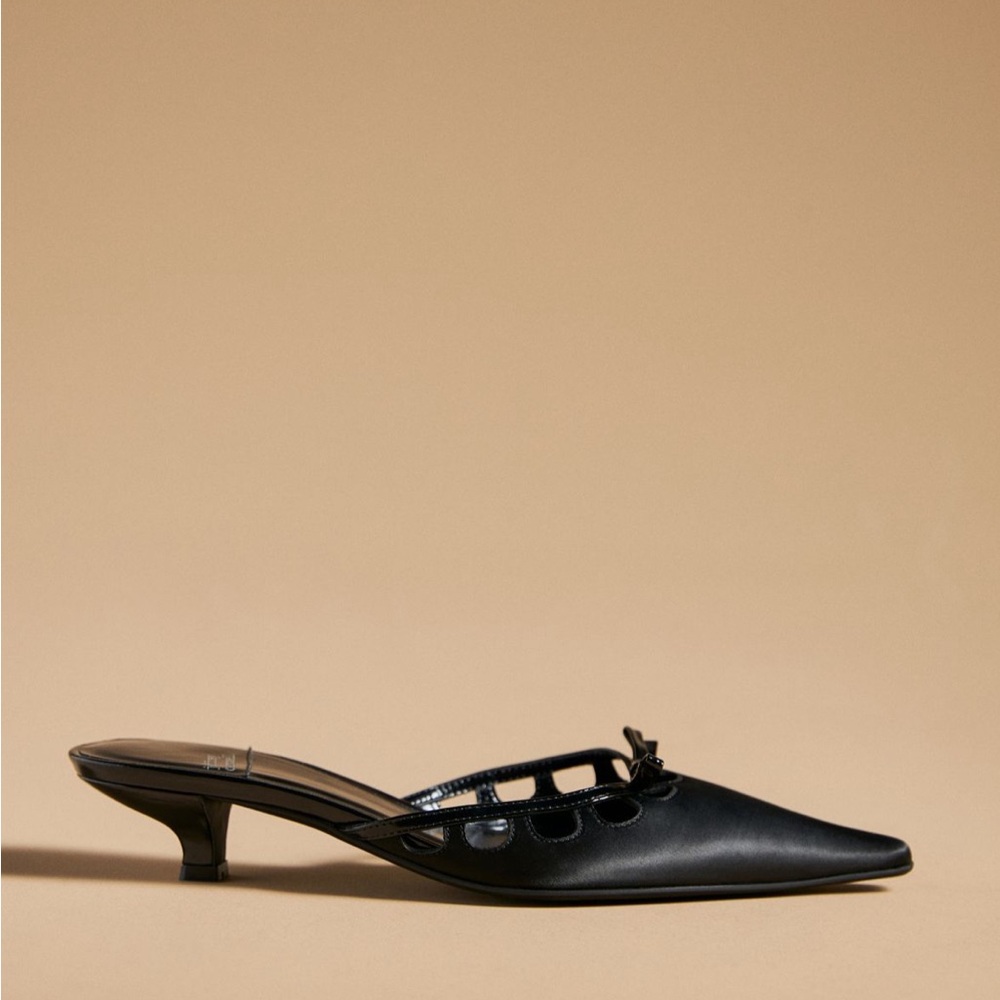 Jeffrey Campbell Solitude Black Kitten Heels